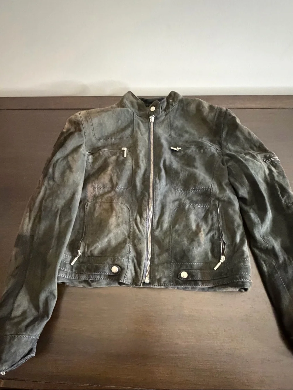 ARMA Genuine Leather Moto Jacket Black EU 36